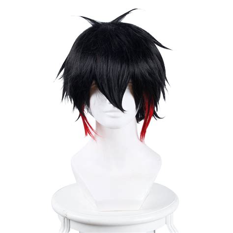 short black and red wig|short red wig men.